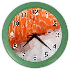 Abstract Angel Bass Beach Chef Color Wall Clocks by Simbadda