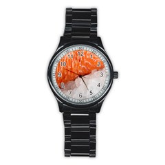 Abstract Angel Bass Beach Chef Stainless Steel Round Watch by Simbadda