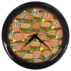 Burger Double Border Wall Clocks (black) by Simbadda