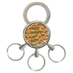 Burger Double Border 3-ring Key Chains by Simbadda