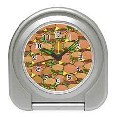 Burger Double Border Travel Alarm Clocks by Simbadda