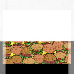 Burger Double Border Rectangular Jigsaw Puzzl by Simbadda