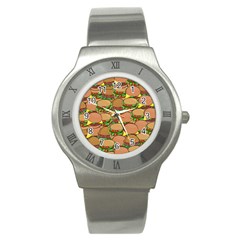 Burger Double Border Stainless Steel Watch by Simbadda