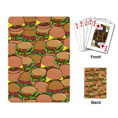 Burger Double Border Playing Card by Simbadda