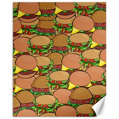 Burger Double Border Canvas 11  X 14   by Simbadda