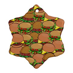 Burger Double Border Ornament (snowflake) by Simbadda