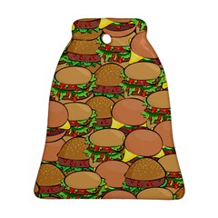 Burger Double Border Bell Ornament (two Sides) by Simbadda