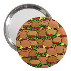 Burger Double Border 3  Handbag Mirrors by Simbadda