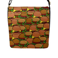 Burger Double Border Flap Messenger Bag (l)  by Simbadda