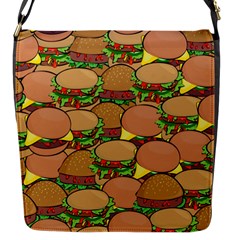 Burger Double Border Flap Messenger Bag (s) by Simbadda