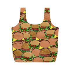 Burger Double Border Full Print Recycle Bags (m)  by Simbadda