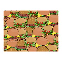 Burger Double Border Double Sided Flano Blanket (mini)  by Simbadda