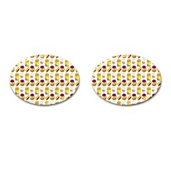 Hamburger And Fries Cufflinks (oval) by Simbadda