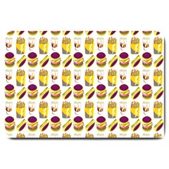 Hamburger And Fries Large Doormat  by Simbadda