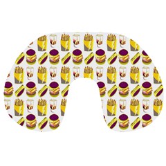 Hamburger And Fries Travel Neck Pillows by Simbadda