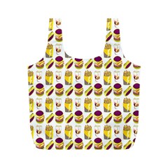 Hamburger And Fries Full Print Recycle Bags (m)  by Simbadda