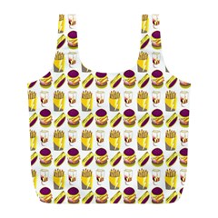 Hamburger And Fries Full Print Recycle Bags (l)  by Simbadda