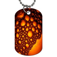 Bubbles Abstract Art Gold Golden Dog Tag (one Side) by Simbadda