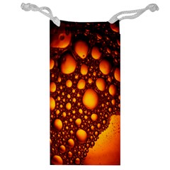 Bubbles Abstract Art Gold Golden Jewelry Bag by Simbadda