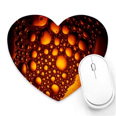 Bubbles Abstract Art Gold Golden Heart Mousepads by Simbadda