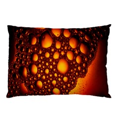 Bubbles Abstract Art Gold Golden Pillow Case (two Sides) by Simbadda