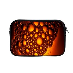 Bubbles Abstract Art Gold Golden Apple Macbook Pro 13  Zipper Case by Simbadda