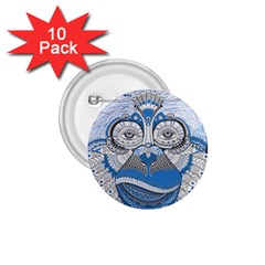 Pattern Monkey New Year S Eve 1 75  Buttons (10 Pack) by Simbadda