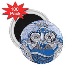 Pattern Monkey New Year S Eve 2 25  Magnets (100 Pack)  by Simbadda