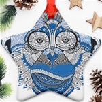 Pattern Monkey New Year S Eve Star Ornament (Two Sides) Front