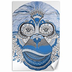 Pattern Monkey New Year S Eve Canvas 12  X 18   by Simbadda