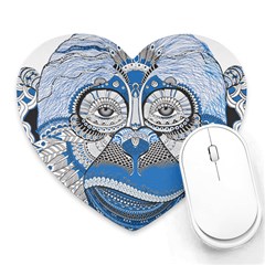 Pattern Monkey New Year S Eve Heart Mousepads by Simbadda