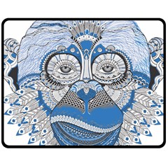 Pattern Monkey New Year S Eve Fleece Blanket (medium)  by Simbadda