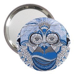 Pattern Monkey New Year S Eve 3  Handbag Mirrors by Simbadda