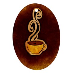 Coffee Drink Abstract Ornament (oval) by Simbadda