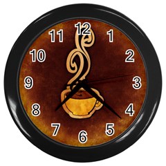 Coffee Drink Abstract Wall Clocks (black) by Simbadda