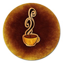 Coffee Drink Abstract Magnet 5  (round) by Simbadda