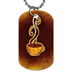 Coffee Drink Abstract Dog Tag (two Sides) by Simbadda