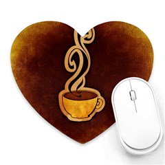 Coffee Drink Abstract Heart Mousepads by Simbadda