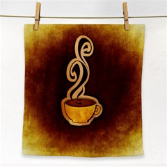 Coffee Drink Abstract Face Towel by Simbadda