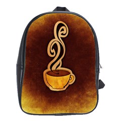 Coffee Drink Abstract School Bags(large)  by Simbadda