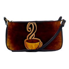 Coffee Drink Abstract Shoulder Clutch Bags by Simbadda