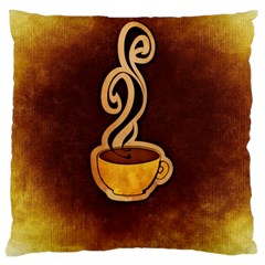 Coffee Drink Abstract Large Cushion Case (two Sides) by Simbadda