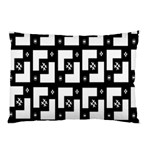 Abstract Pattern Background  Wallpaper In Black And White Shapes, Lines And Swirls Pillow Case (Two Sides) Front