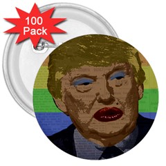 Donald Trump 3  Buttons (100 Pack)  by Valentinaart