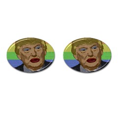 Donald Trump Cufflinks (oval) by Valentinaart