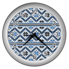 Folklore Wall Clocks (silver)  by Valentinaart