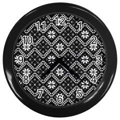 Folklore  Wall Clocks (black) by Valentinaart