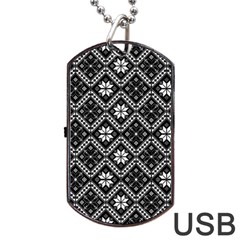 Folklore  Dog Tag Usb Flash (one Side) by Valentinaart