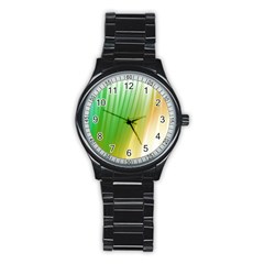 Folded Digitally Painted Abstract Paint Background Texture Stainless Steel Round Watch by Simbadda