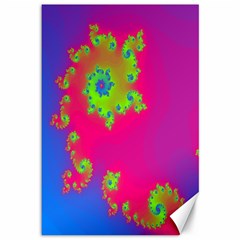 Digital Fractal Spiral Canvas 12  X 18   by Simbadda